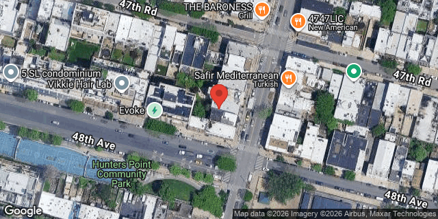 Aerial map of 47-42 VERNON BOULEVARD, Queens