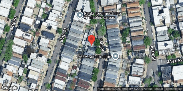 Aerial map of 39-40 65 PLACE, Queens