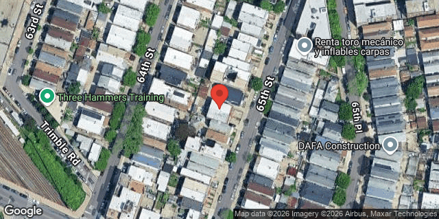Aerial map of 39-54 65 STREET, Queens