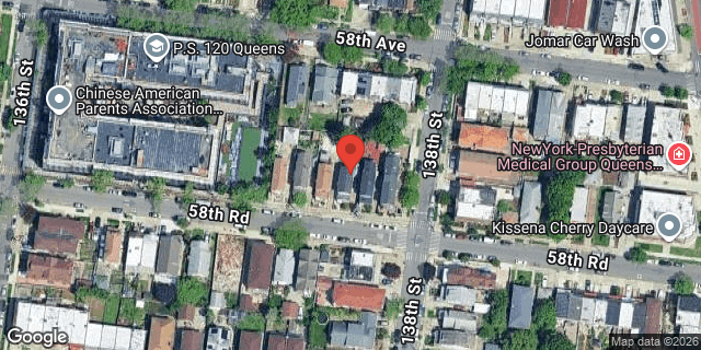 Aerial map of 136-43 58 ROAD, Queens