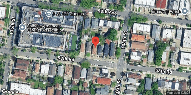 Aerial map of 136-41 58 ROAD, Queens