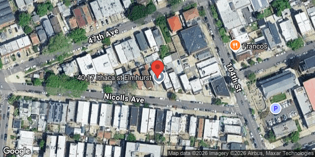 Aerial map of 102-43 NICOLLS AVENUE, Queens