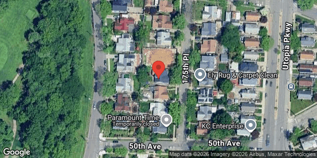 Aerial map of 49-64 175 PLACE, Queens