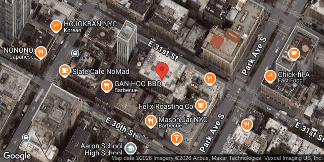 Aerial map of 36 EAST 31 STREET, Manhattan