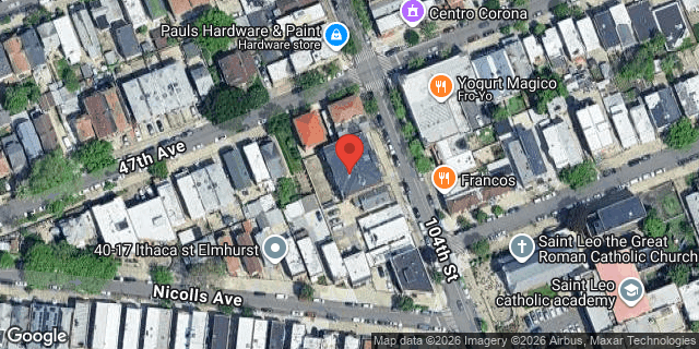 Aerial map of 47-10 104 STREET, Queens
