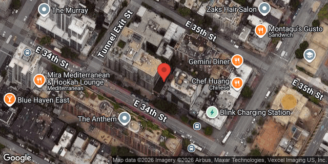 Aerial map of 231 EAST 34 STREET, Manhattan