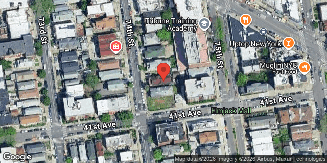 Aerial map of 40-45 74 STREET, Queens