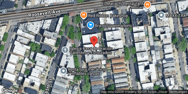 Aerial map of 39-17 65 PLACE, Queens