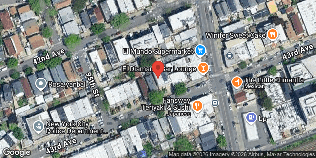 Aerial map of 95-17 43 AVENUE, Queens