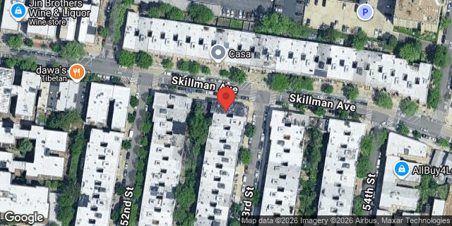 Aerial map of 52-18 SKILLMAN AVENUE, Queens