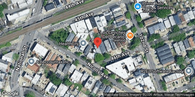 Aerial map of 101-05 46 AVENUE, Queens
