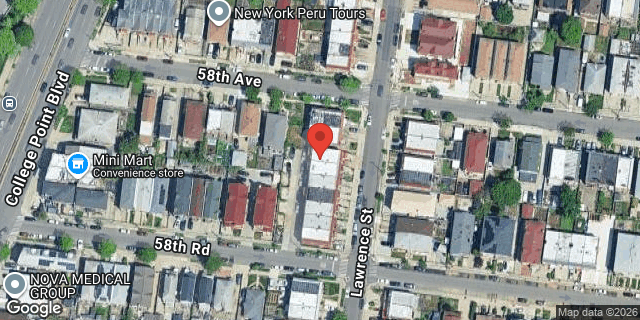 Aerial map of 58-08 LAWRENCE STREET, Queens