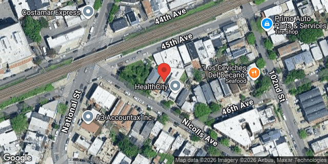 Aerial map of 101-17 NICOLLS AVENUE, Queens