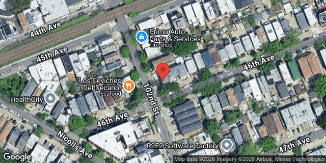 Aerial map of 102-01 46 AVENUE, Queens