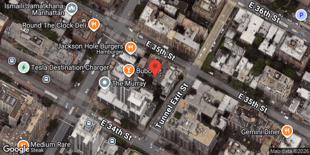 Aerial map of 208 EAST 35 STREET, Manhattan