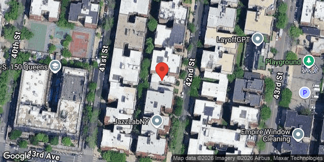 Aerial map of 41-32 42 STREET, Queens