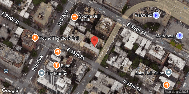 Aerial map of 211 EAST 35 STREET, Manhattan