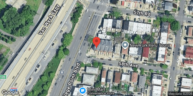 Aerial map of 130-03 58 AVENUE, Queens