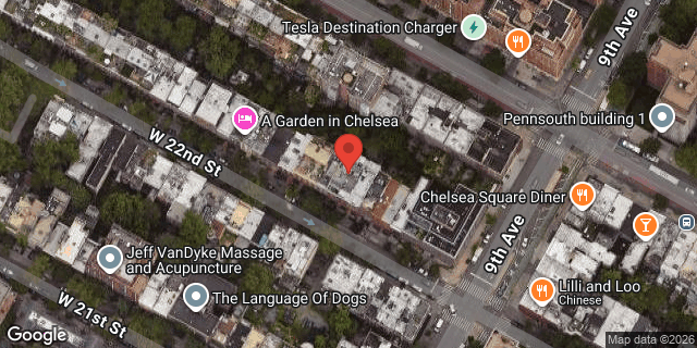 Aerial map of 423 WEST 22 STREET, Manhattan
