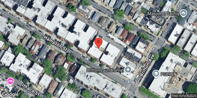 Aerial map of 40-59 HAMPTON STREET, Queens