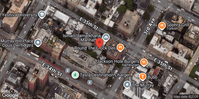 Aerial map of 160 EAST 35 STREET, Manhattan