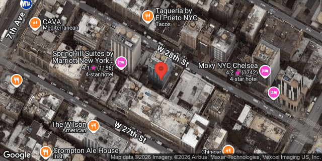 Aerial map of 132 WEST 28 STREET, Manhattan