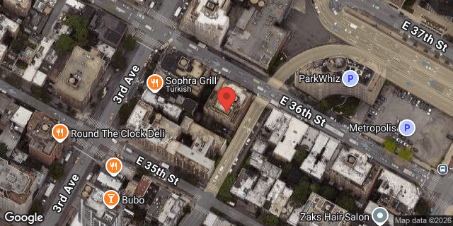 Aerial map of 210 EAST 36 STREET, Manhattan