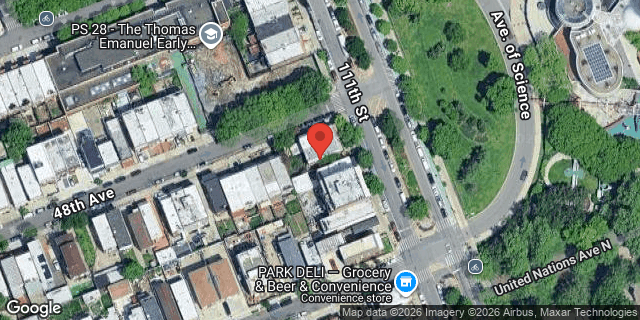 Aerial map of 48-04 111 STREET, Queens
