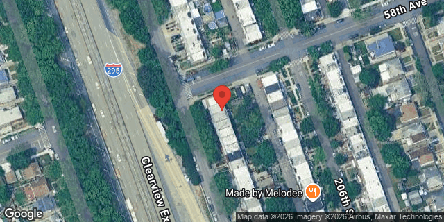 Aerial map of 58-03 205 STREET, Queens