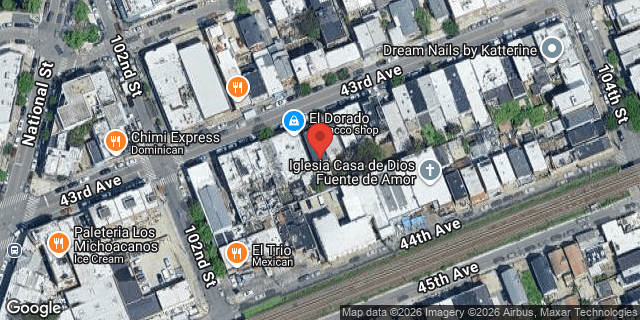 Aerial map of 102-20 43 AVENUE, Queens
