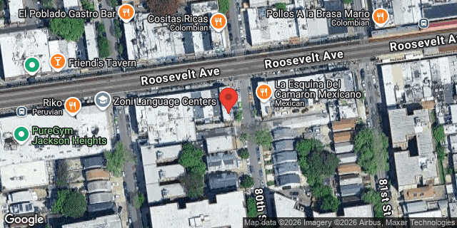 Aerial map of 79-20 ROOSEVELT AVENUE, Queens