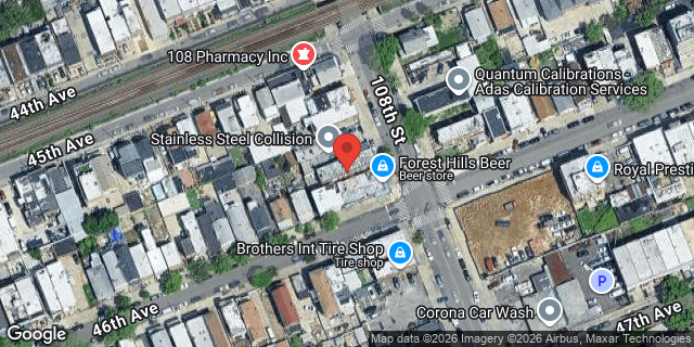 Aerial map of 45-16 108 STREET, Queens