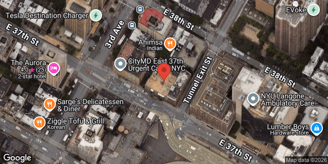 Aerial map of 207 EAST 37 STREET, Manhattan
