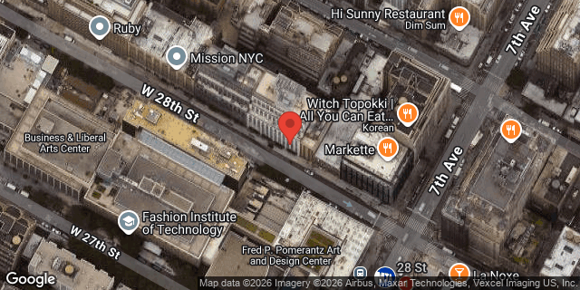 Aerial map of 215 WEST 28TH STREET, Manhattan