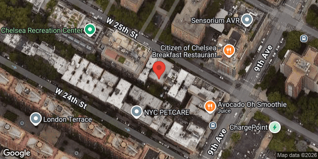 Aerial map of 412 WEST 25 STREET, Manhattan