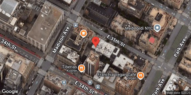 Aerial map of 22 EAST 35 STREET, Manhattan
