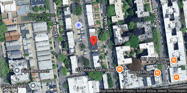 Aerial map of 37-46 79 STREET, Queens