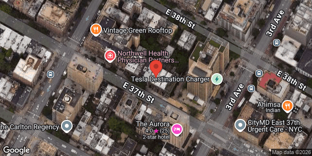 Aerial map of 151 EAST 37 STREET, Manhattan
