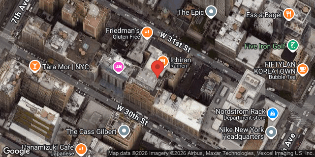 Aerial map of 128 WEST 31 STREET, Manhattan