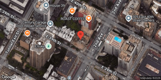 Aerial map of 733 2ND AVENUE, Manhattan