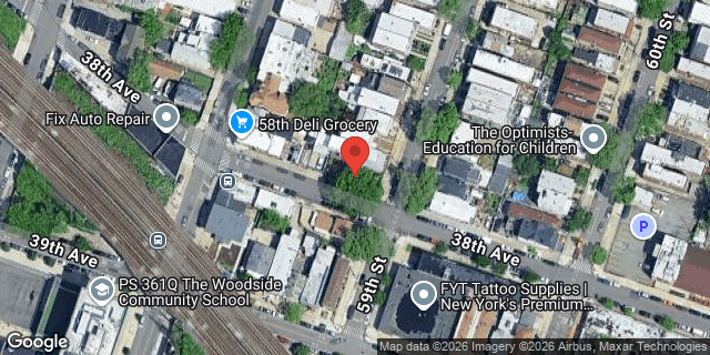 Aerial map of 58-15 38 AVENUE, Queens
