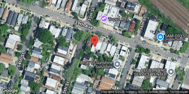 Aerial map of 55-06 39 AVENUE, Queens