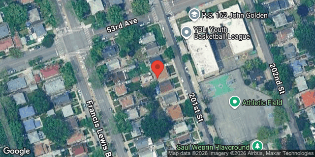 Aerial map of 53-16 201 STREET, Queens