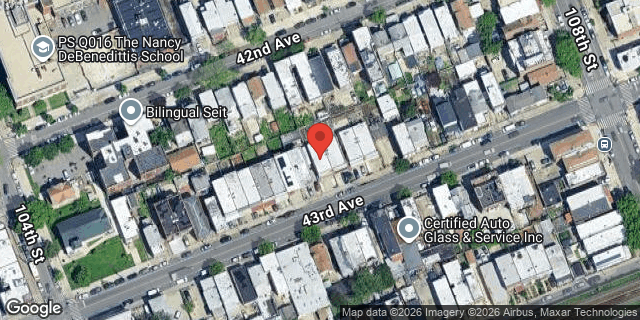 Aerial map of 104-41 43 AVENUE, Queens