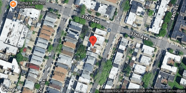 Aerial map of 37-10 63 STREET, Queens