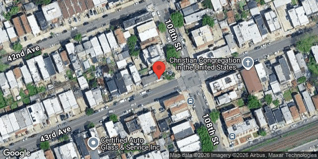 Aerial map of 104-71 43 AVENUE, Queens