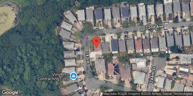 Aerial map of 243-08 72 AVENUE, Queens