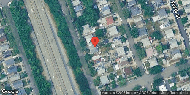 Aerial map of 53-33 205 STREET, Queens
