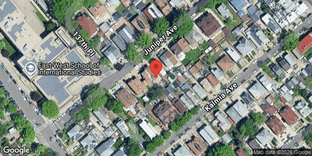 Aerial map of 137-34 JUNIPER AVENUE, Queens