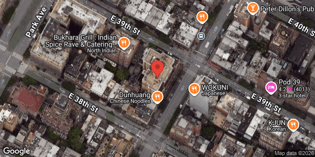Aerial map of 130 EAST 39 STREET, Manhattan